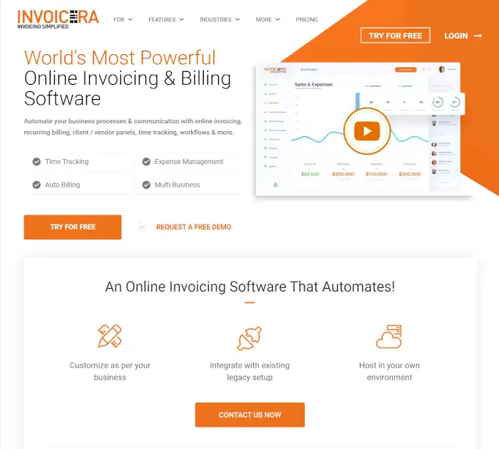 最高の無料課金ソフトウェア：Invoicera