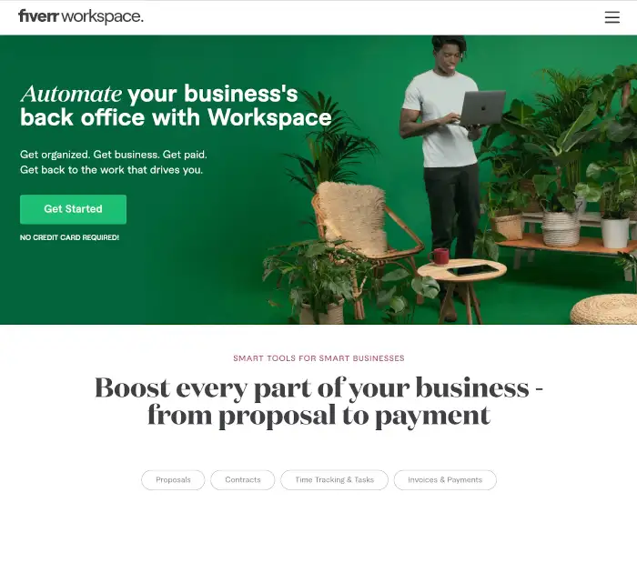 Espacio de trabajo de Fiverr