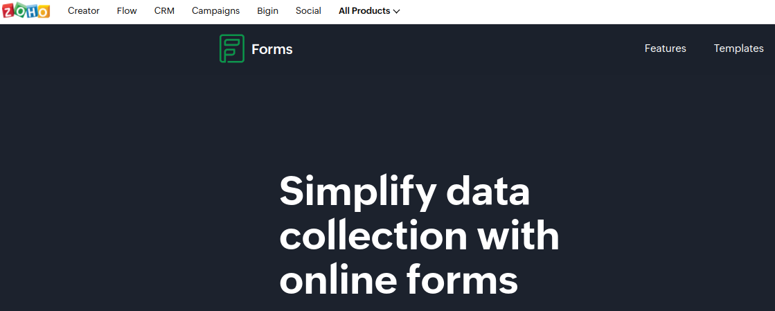 Zoho Forms- Jotform ทางเลือก