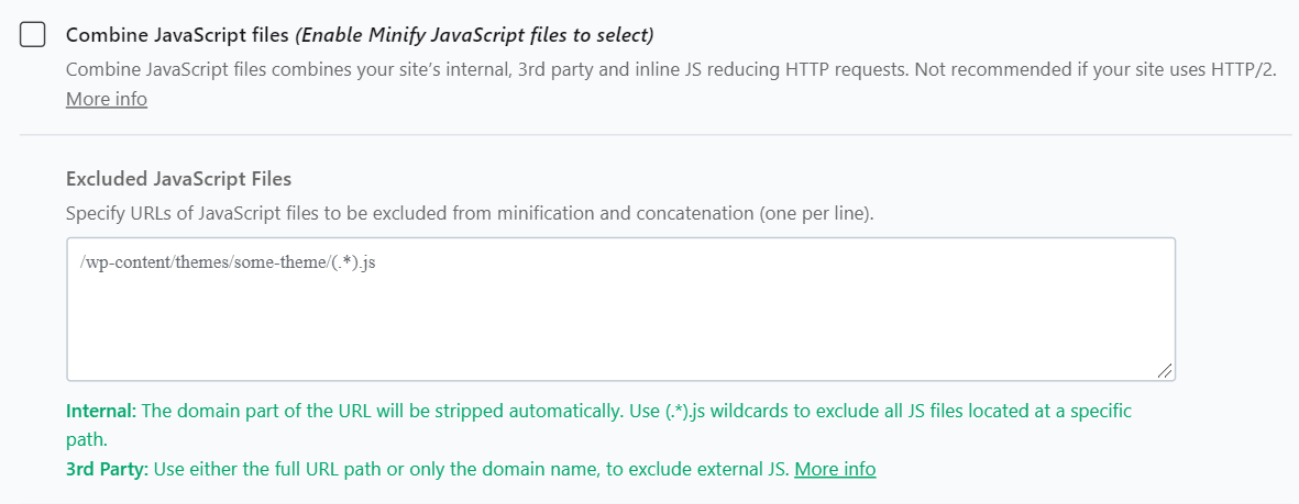 รวมไฟล์ JS - WP Rocket