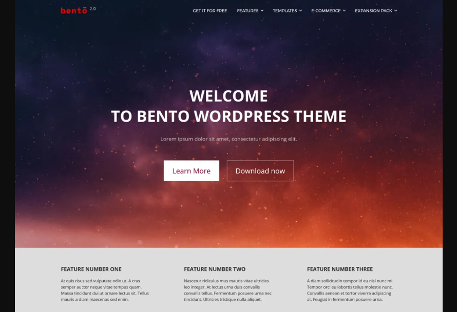 Bento: ธีมบล็อก WordPress ฟรี