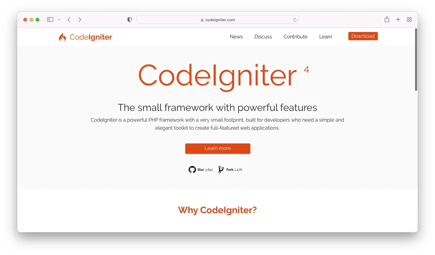 PHP çerçeveleri: CodeIgniter