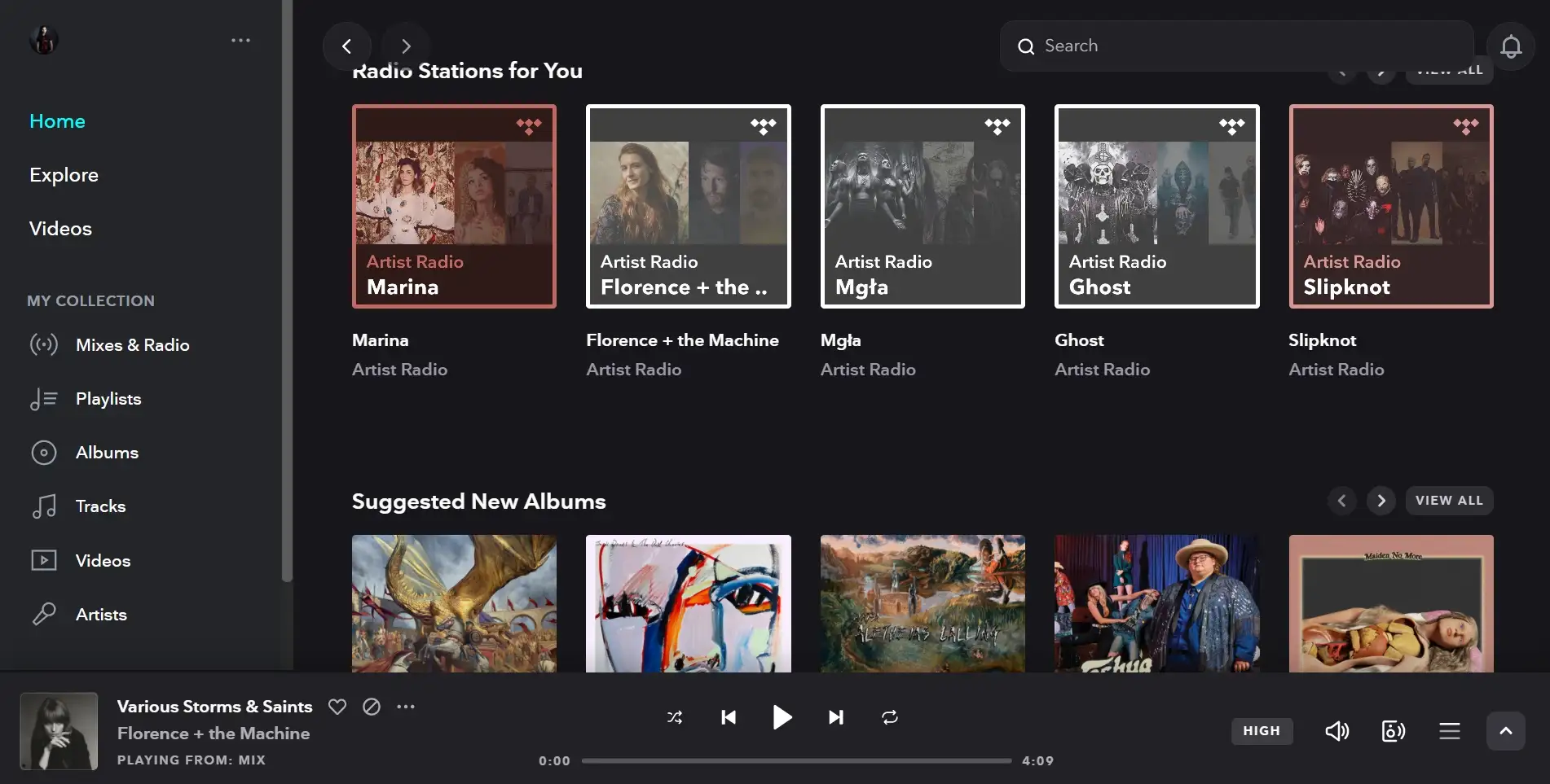 Alternativas de Spotify: Marea