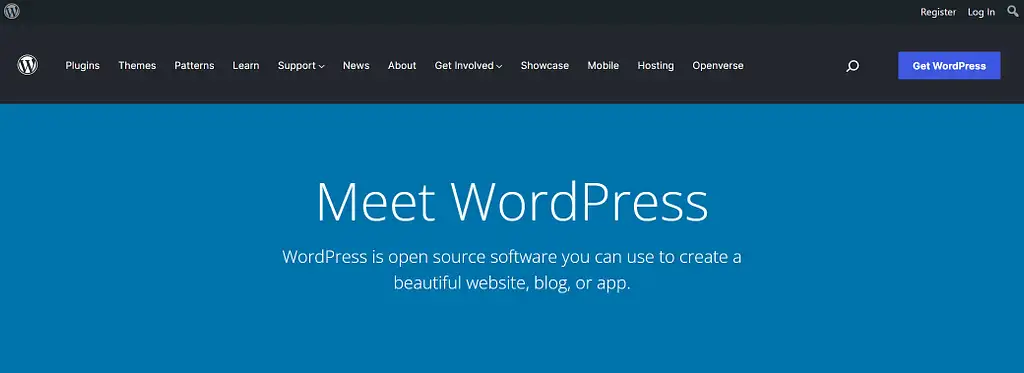 WordPress.org 새 헤더