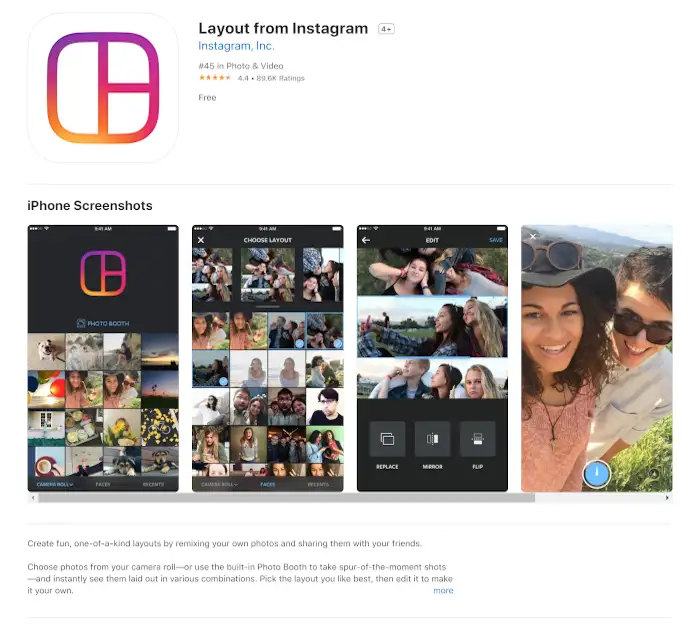 La migliore app per collage: layout da Instagram