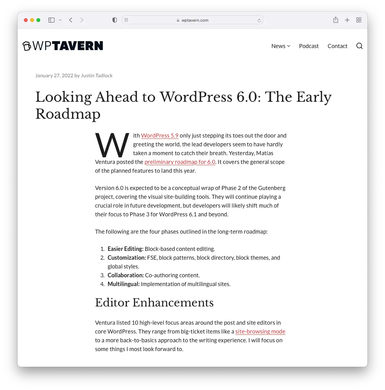 WordPress 6.0