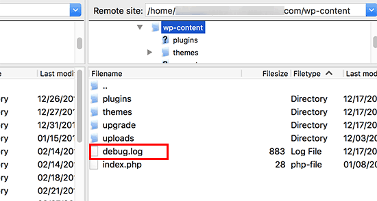 debug.log WordPress