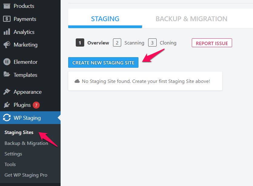 PPWP Pro: crea un nuovo sito di staging WordPress