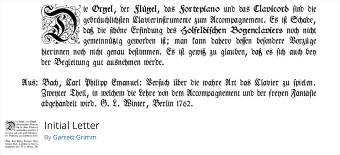Initial Letter-Plugin