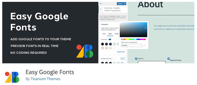 Plug-in fácil do Google Fonts