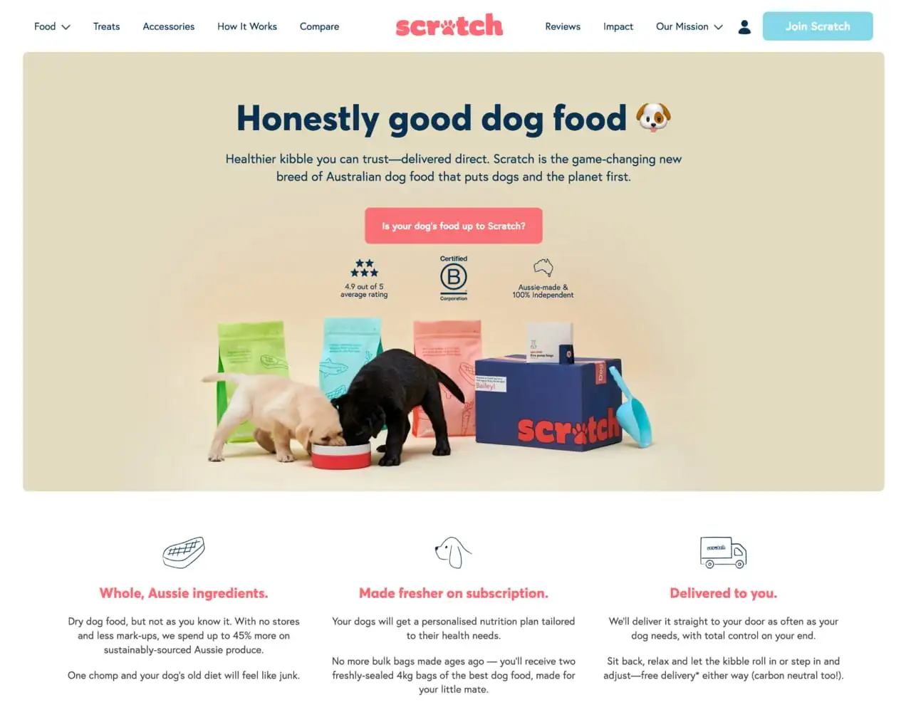 Использование шрифта Scratch Pet Foods