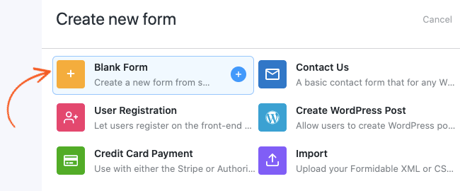 Menambahkan formulir baru yang bisa diisi di Facebook dengan Formidable Forms