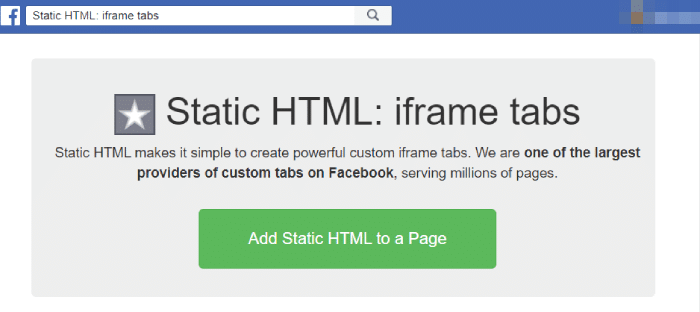 Facebook'a form göndermek için bir sayfaya statik HTML ekleyin.