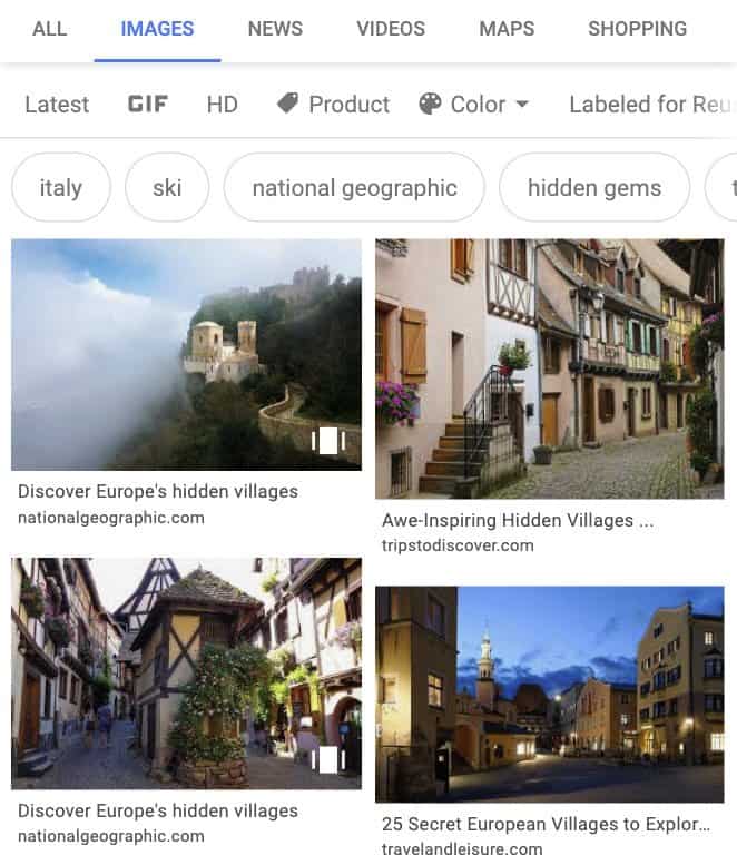 Google画像検索のウェブストーリー