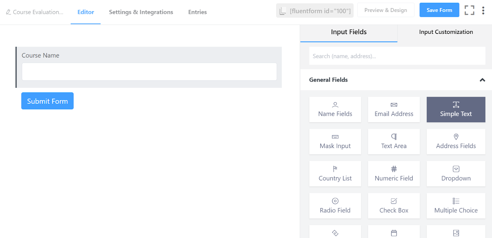 แบบสำรวจใน WordPress ด้วย Fluent Forms