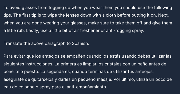 Traducción de inglés a español por IA