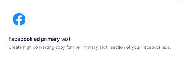 Conversion AI Facebook-Anzeigen-Primärtext