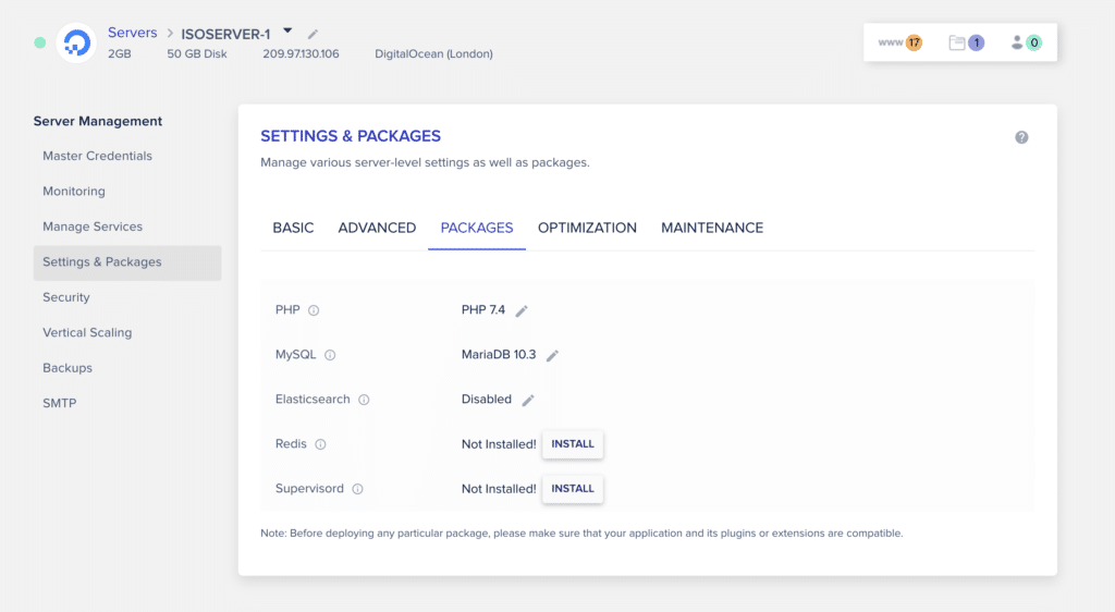 Paket platform dan manajer pengaturan