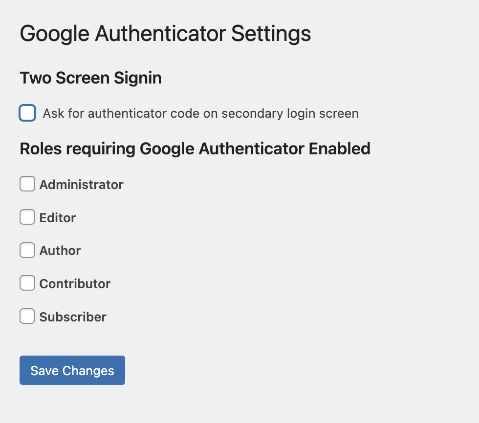 Configuration du plug-in d'authentification Google