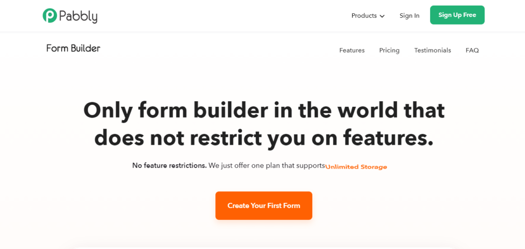 Pabbly Form Builder للمسح