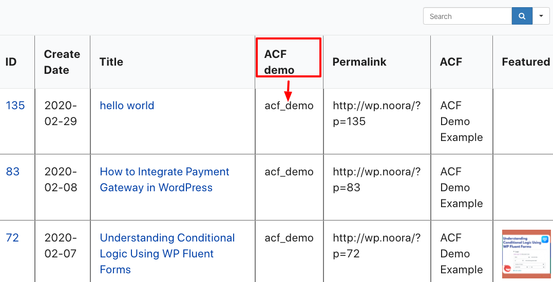 usando o Ninja Tables para adicionar dados às tabelas do WordPress a partir de postagens