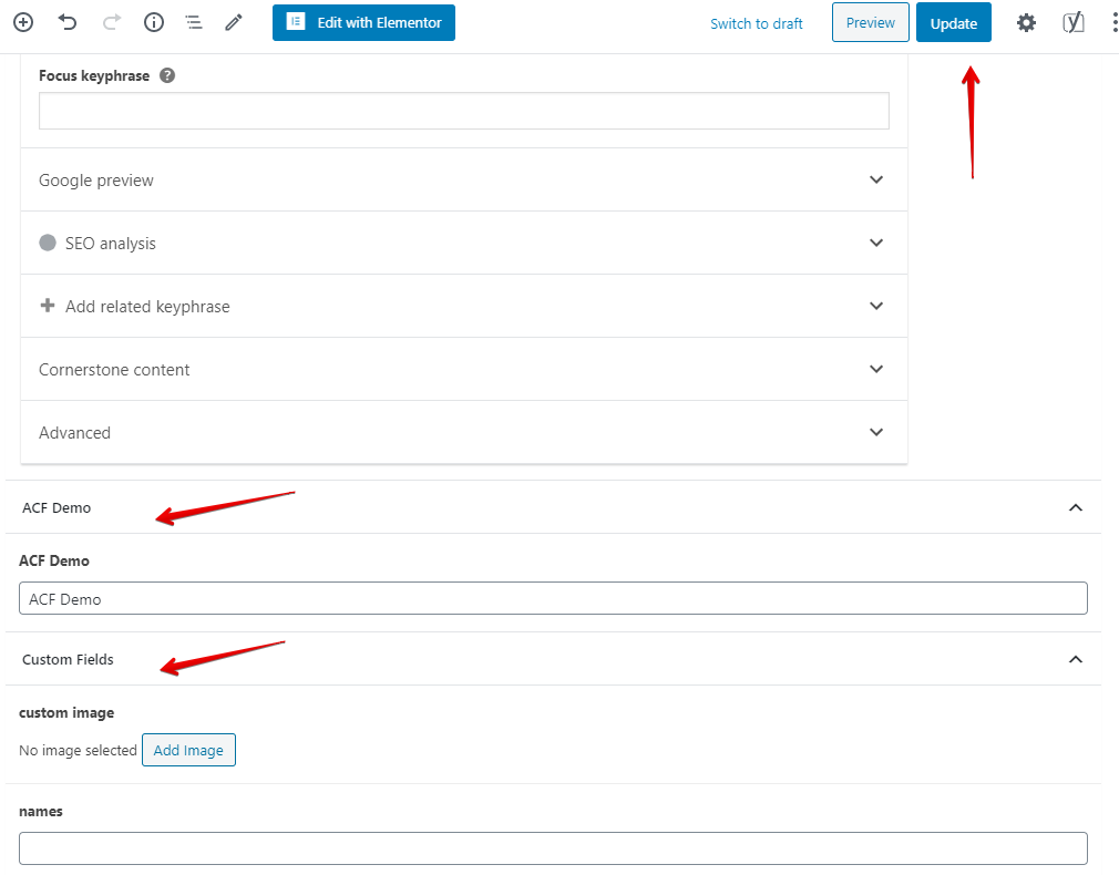 tambahkan data ke tabel WordPress dari posting menggunakan ACF