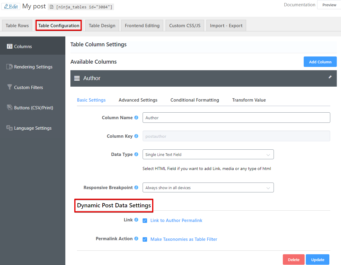 cómo usar un complemento de tabla para agregar datos a las tablas de WordPress desde las publicaciones