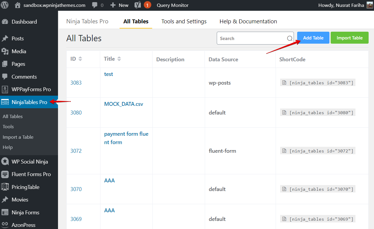 crear publicaciones de WordPress y agregar datos a las tablas de WordPress desde las publicaciones