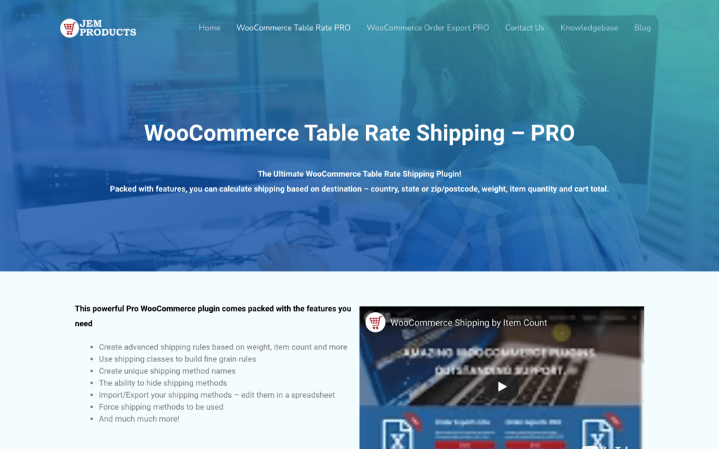 tarifa de tabla de woocommerce envío pro, complementos de envío de woocommerce