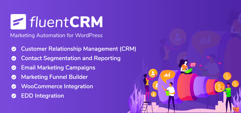 fluentcrm, wordpress crm, wordpress 电子邮件营销插件