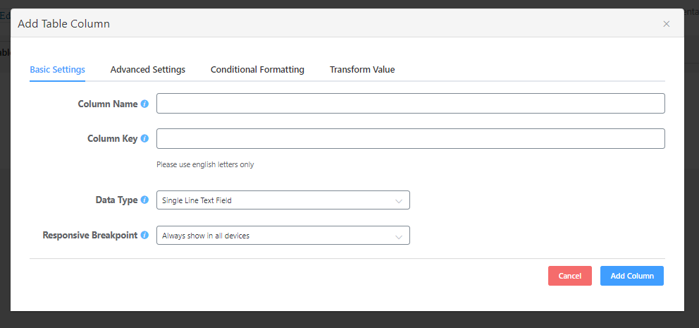 Bedingte Formatierung WordPress-Tabelle