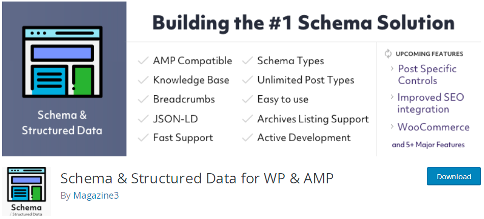 Esquema e dados estruturados para WP e AMP