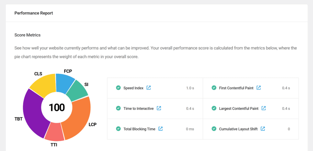 Rapport de performance Colibri