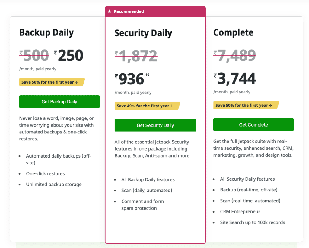 jetpack pricing