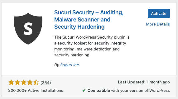 Plugin Sucuri