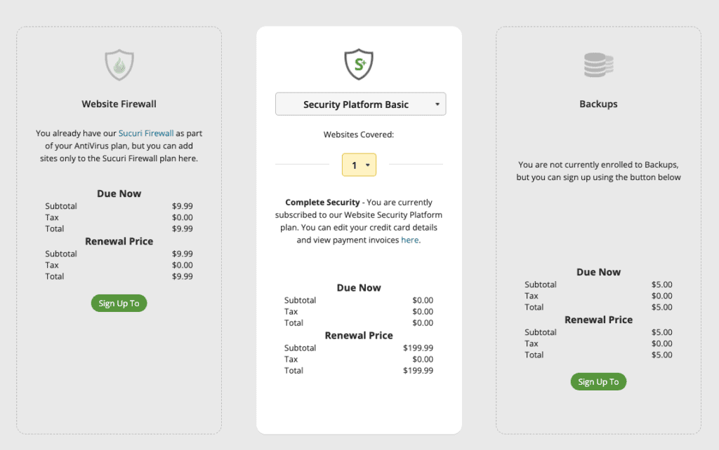 sucuri pricing