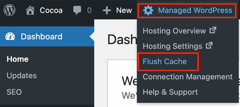 Cache WordPress GoDaddy Flush