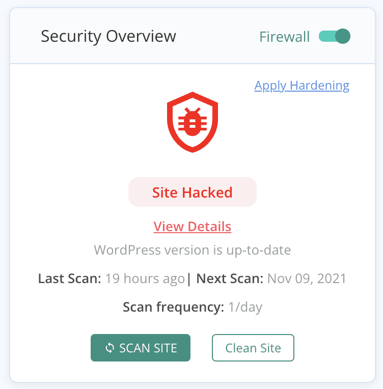 Gehackter Site-Scan