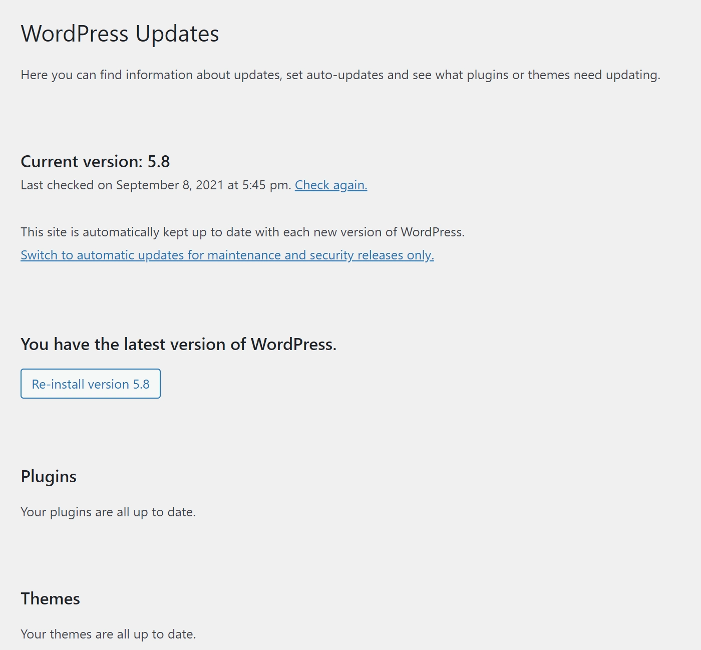 مثال على تحديثات WordPress الملخصة ، طريقة بسيطة لحماية موقع من هجمات XSS.