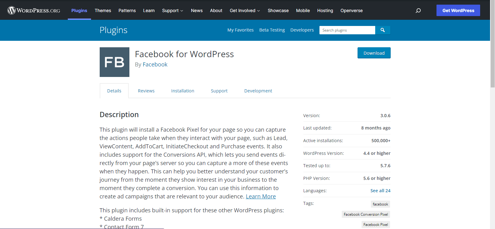 WordPress用のFacebookプラグイン