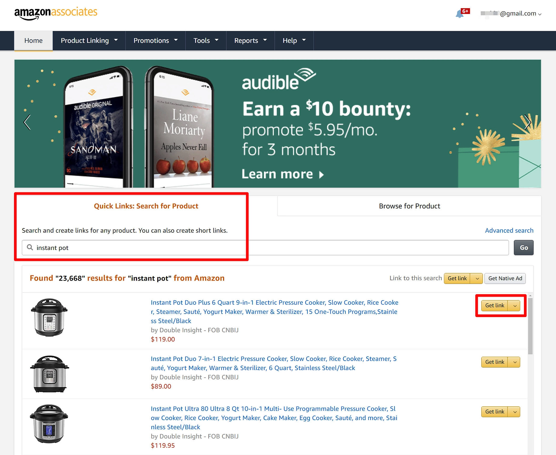 Como criar links de afiliados da Amazon