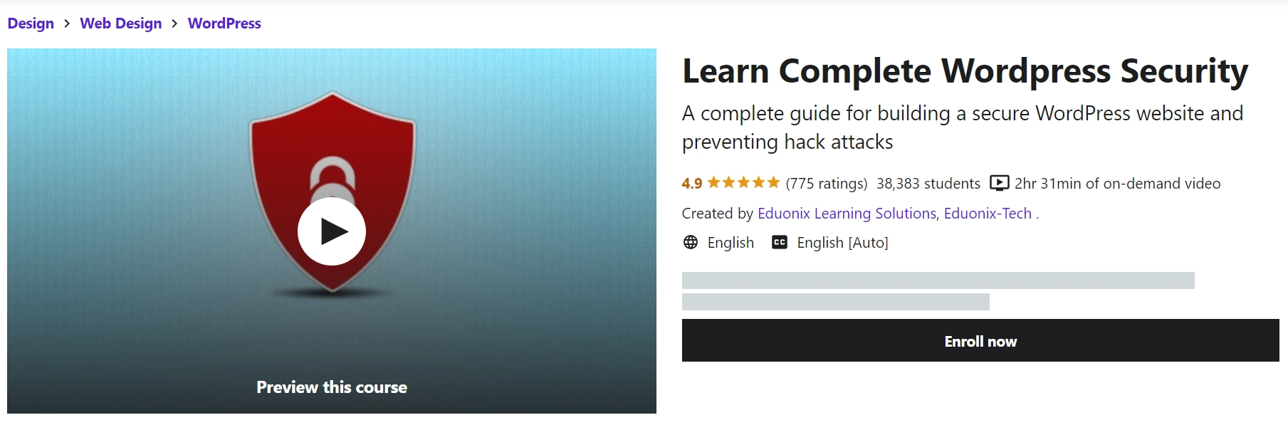 Learn Complete WordPress Security เป็นหนึ่งในหลักสูตร WordPress ฟรีที่ดีที่สุดเพื่อความปลอดภัย