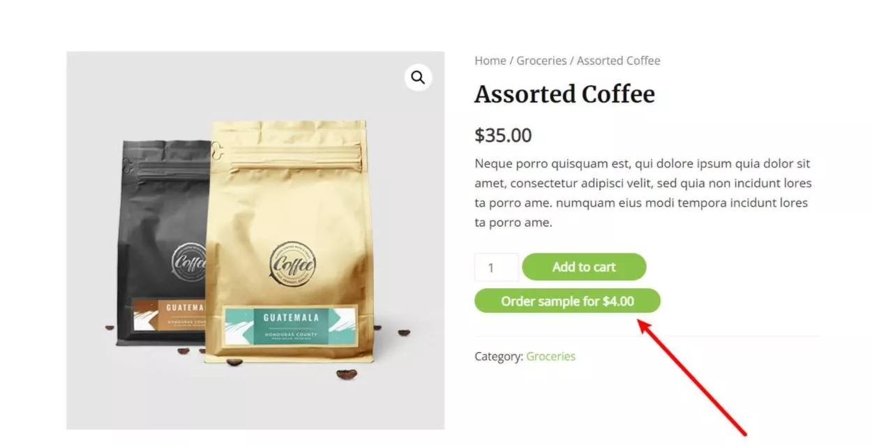 Exemple d'exemple de produit WooCommerce