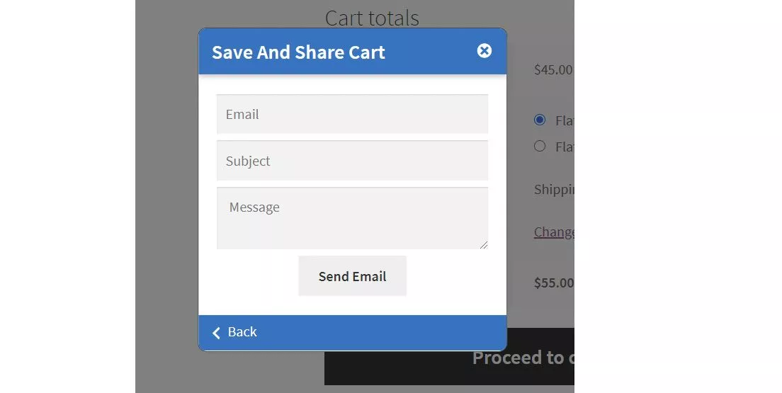 Save and Share Cart, плагин WooCommerce для обмена вашей корзиной покупок