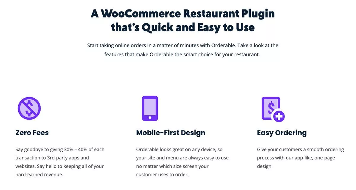 Orderable, un complemento de carrito de compras de WooCommerce para restaurantes