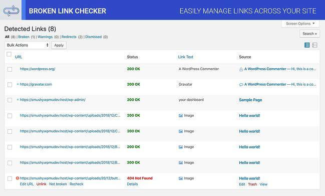 Verificator de legături rupte