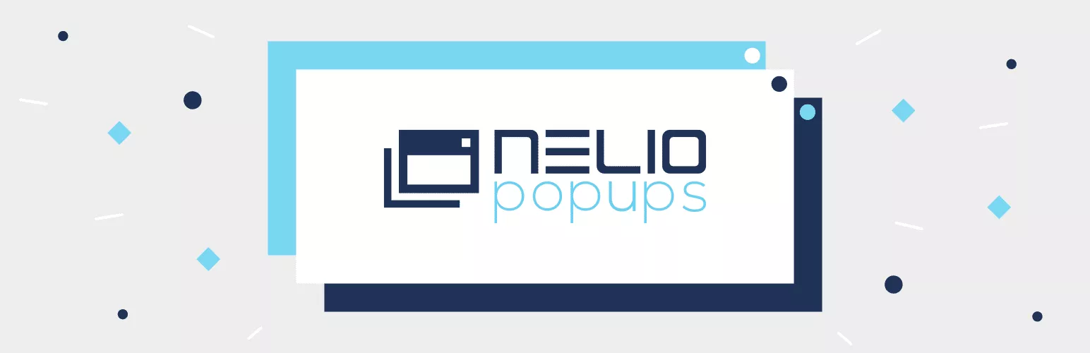 Nelio Popups 로고 배너