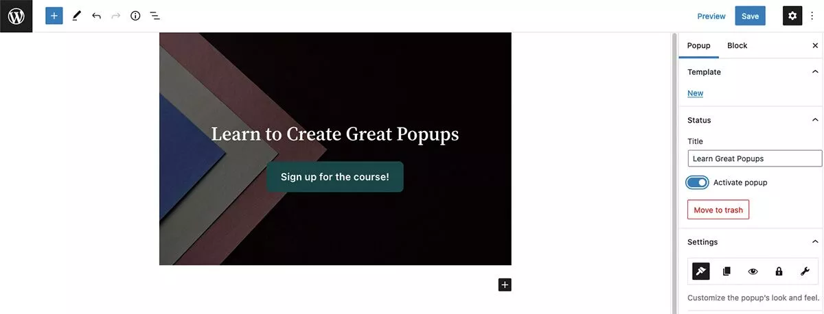 Editor de Nelio Popups