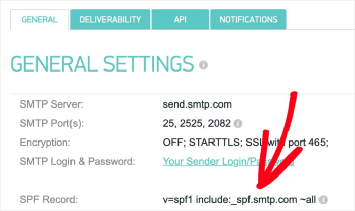 Configurações de SMTP SPF