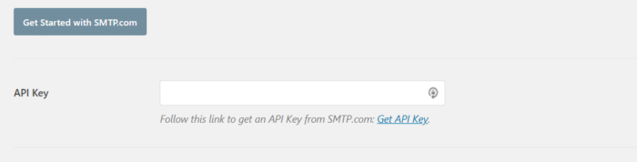 Incolla la chiave API SMTP in WP Mail SMTP